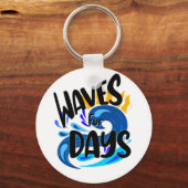 Waves for Days, Beach Life, Surfen Schlüsselanhänger (Rückseite)