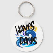 Waves for Days, Beach Life, Surfen Schlüsselanhänger (Rückseite)