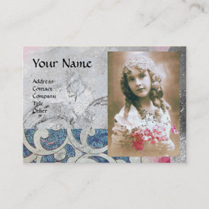 WAVES FOTO TEMPLATE, hell, lebendig, grau blau Visitenkarte