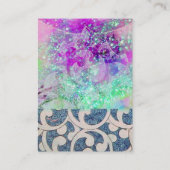 WAVES FOTO TEMPLATE, lebendig violett lila Visitenkarte (Rückseite)