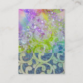 WAVES FOTO TEMPLATE, lebhaft gelb violett blau Visitenkarte (Rückseite)