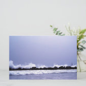 Waves gegen die Stationery Rocks_ Briefpapier (Stehend Vorderseite)