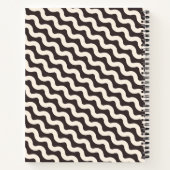 Waves Gray White Minimal Muster Notizblock (Rückseite)