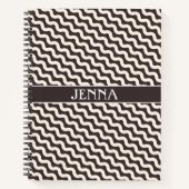 Waves Gray White Minimal Muster Notizblock (Vorderseite)