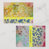 WAVES hell, lebendig, gelb, blau Glitzern Visitenkarte