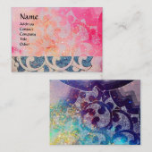 WAVES, hell, lebhaft, rosa blau Visitenkarte (Vorne/Hinten)