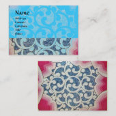 WAVES, hell, lebhaft, rosa blau Visitenkarte (Vorne/Hinten)