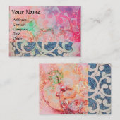 WAVES, hell, lebhaft, rosa blau Visitenkarte (Vorne/Hinten)