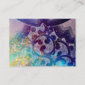 WAVES, hell, lebhaft, rosa blau Visitenkarte (Rückseite)