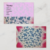 WAVES, hell, lebhaft, rosa blau Visitenkarte (Vorne/Hinten)