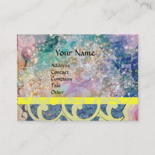 WAVES, hell, lebhaft, rosa blau Visitenkarte