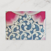 WAVES, hell, lebhaft, rosa blau Visitenkarte (Rückseite)