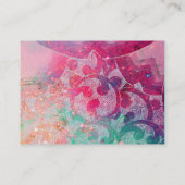 WAVES, hell, lebhaft, rosa blau Visitenkarte (Rückseite)