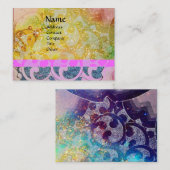 WAVES, hell, lebhaft, rosa blau Visitenkarte (Vorne/Hinten)