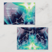 WAVES, helle, lebendige, blaue, lila Wirbel Visitenkarte (Vorne/Hinten)
