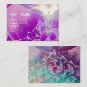 WAVES, helle, lebendige, blaue, lila Wirbel Visitenkarte (Vorne/Hinten)