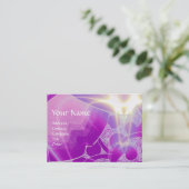 WAVES, helle, lebendige, blaue, lila Wirbel Visitenkarte (Stehend Vorderseite)