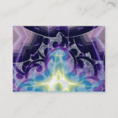 WAVES, helle, lebendige, blaue, lila Wirbel Visitenkarte (Rückseite)