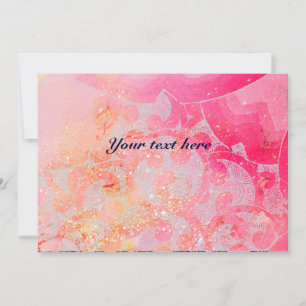 WAVES , hellrote violett-blaurosa goldene Glitzern