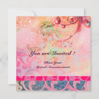 WAVES , hellviolett-blaue Glitzern in rosa goldfar