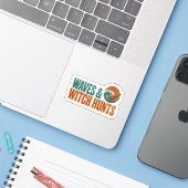 Waves & Hexenjagd Retro Buchküstenfantasie Aufkleber (Laptop mit iPhone)