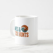 Waves & Hexenjagd Retro Buchstrand Sommer Kaffeetasse (Vorderseite Links)