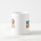 Waves & Hexenjagd Retro Buchstrand Sommer Kaffeetasse (Mittel)