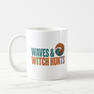 Waves & Hexenjagd Retro Buchstrand Sommer Kaffeetasse