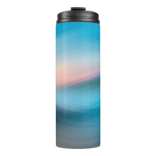 Waves Hintergrundvorlage abstrakt Thermosbecher (Vorderseite)