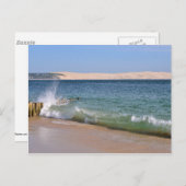 Waves in Cap-Ferret in Frankreich Postkarte (Vorne/Hinten)