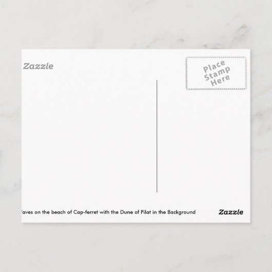 Waves in Cap-Ferret in Frankreich Postkarte (Rückseite)