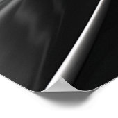 Waves in Chrome abstraktes Schwarz-Weiß-Foto Poster (Ecke)