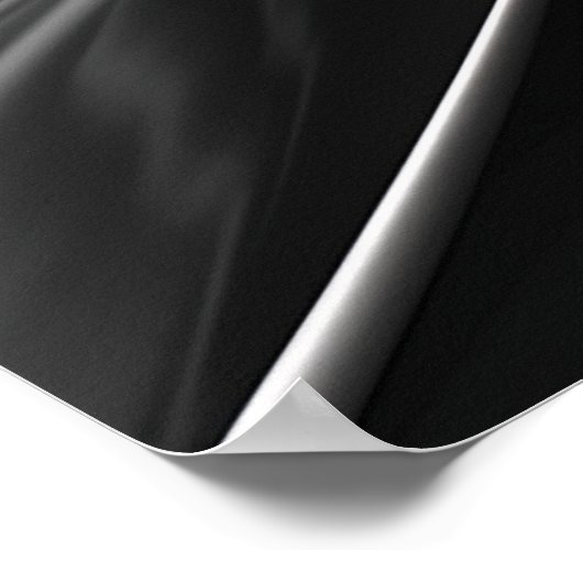 Waves in Chrome abstraktes Schwarz-Weiß-Foto Poster (Ecke)