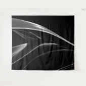 Waves in Chrome abstraktes Schwarz-Weiß-Foto Wandteppich (Vorderseite (Horizontal))