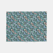 Waves in harmonischer akryllischer Pour Abstrakt A Fleecedecke (Vorderseite (Horizontal))