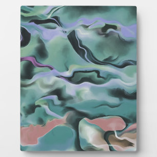 Waves in harmonischer akryllischer Pour Abstrakt A Fotoplatte