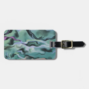 Waves in harmonischer akryllischer Pour Abstrakt A Gepäckanhänger