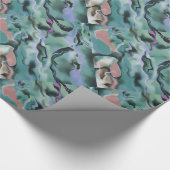 Waves in harmonischer akryllischer Pour Abstrakt A Geschenkpapier (Ecke)