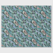 Waves in harmonischer akryllischer Pour Abstrakt A Geschenkpapier (Flach)