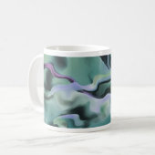 Waves in harmonischer akryllischer Pour Abstrakt A Kaffeetasse (Vorderseite Links)