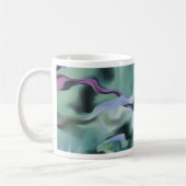 Waves in harmonischer akryllischer Pour Abstrakt A Kaffeetasse (Links)