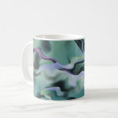 Waves in harmonischer akryllischer Pour Abstrakt A Kaffeetasse (Vorderseite Links)