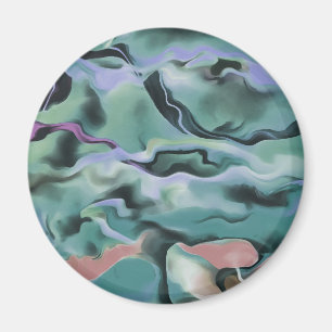 Waves in harmonischer akryllischer Pour Abstrakt A Magnet