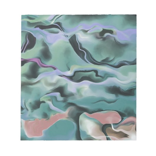 Waves in harmonischer akryllischer Pour Abstrakt A Notizblock (Vorderseite)