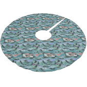 Waves in harmonischer akryllischer Pour Abstrakt A Polyester Weihnachtsbaumdecke (Schrägansicht)