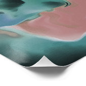 Waves in harmonischer akryllischer Pour Abstrakt A Poster (Ecke)