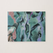 Waves in harmonischer akryllischer Pour Abstrakt A Puzzle (Horizontal)