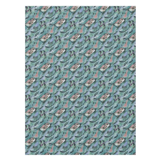 Waves in harmonischer akryllischer Pour Abstrakt A Tischdecke (Vorderseite)