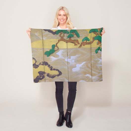 Waves in Matsushima (rechts), Tawaraya Sotatsu Fleecedecke (Beispiel)