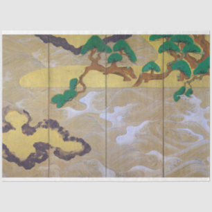 Waves in Matsushima (rechts), Tawaraya Sotatsu Seidenpapier